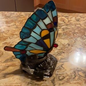Stained Glass Butterfly Night Light